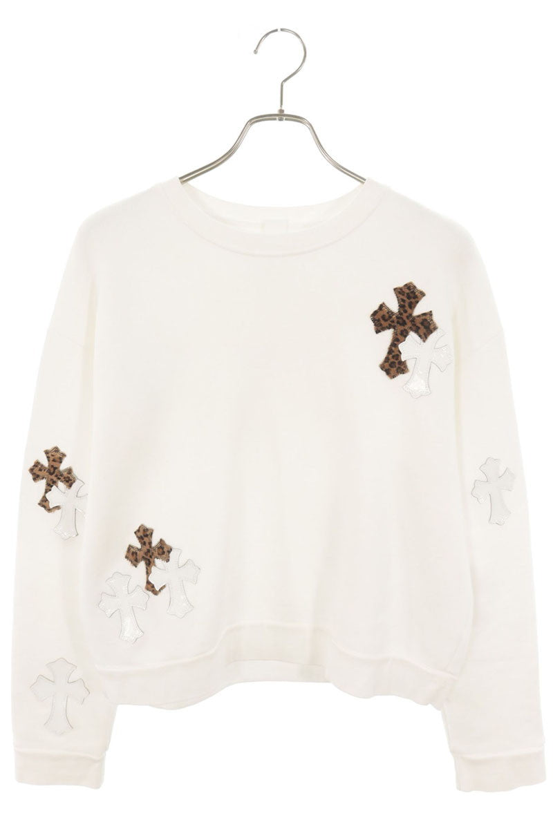 Chrome Hearts Y NOT Haircalf Leather Patch Sweatshirt Size S