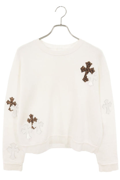 Chrome Hearts Y NOT Haircalf Leather Patch Sweatshirt Size S