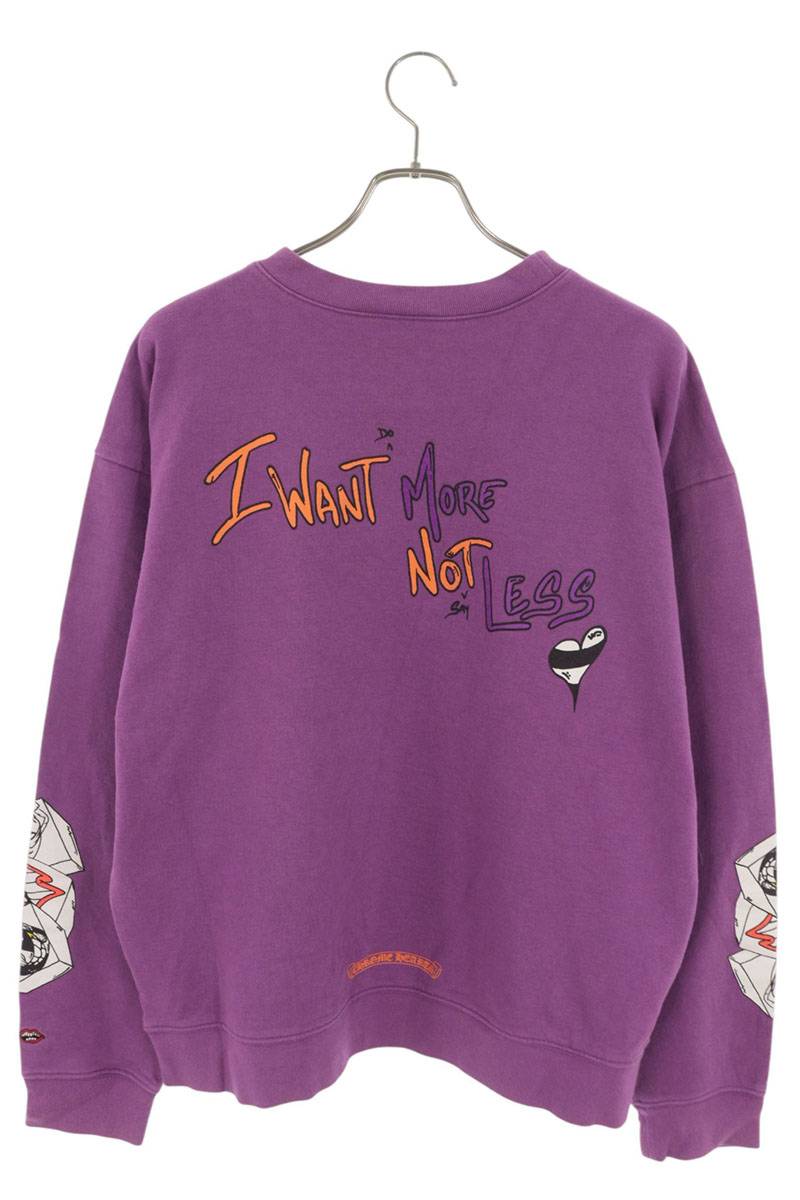 Chrome Hearts Matty Boy "I WANT Sweatshirt Purple Size L