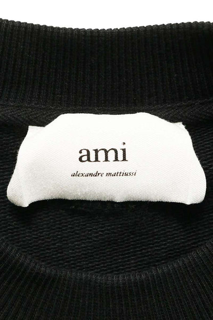 AMI Alexandre Mattiussi Heart A Logo Crewneck Black Size M