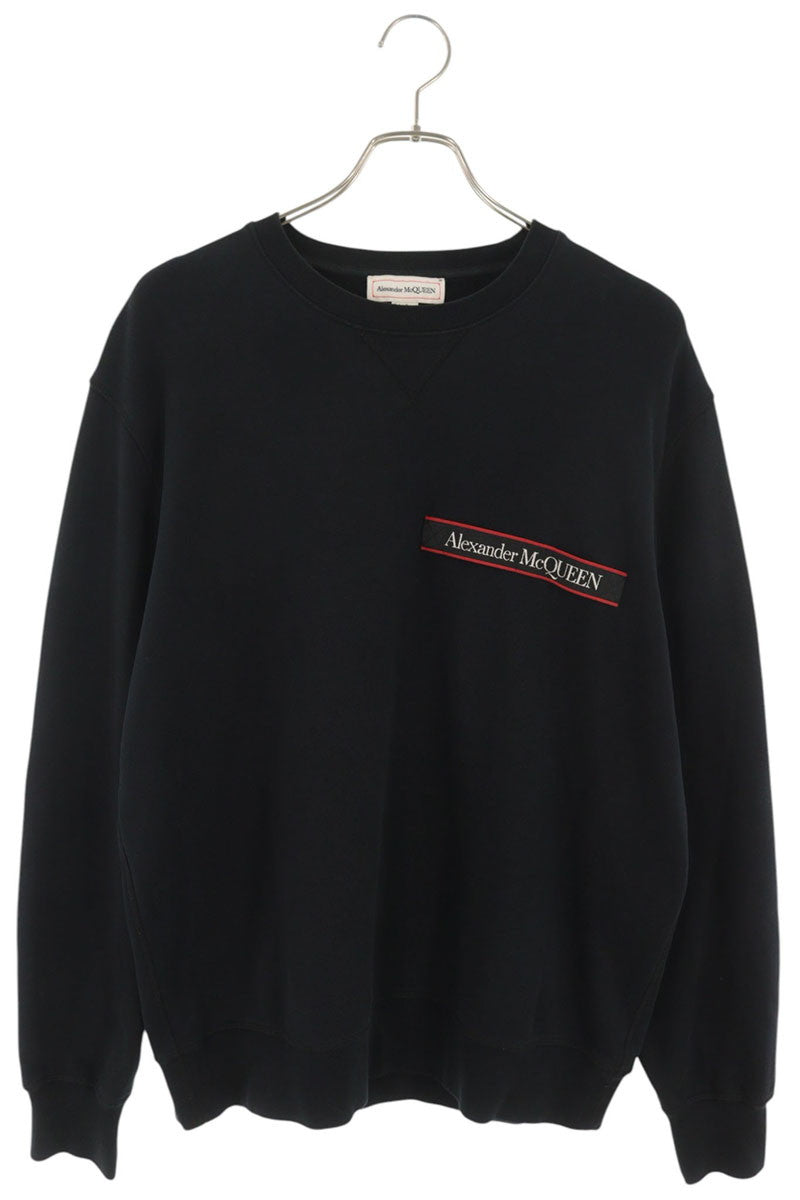 Alexander McQUEEN Embroidered Logo Sweatshirt Black Size M