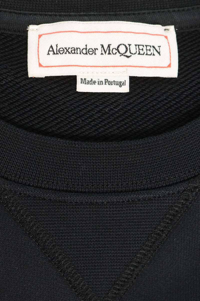 Alexander McQUEEN Embroidered Logo Sweatshirt Black Size M