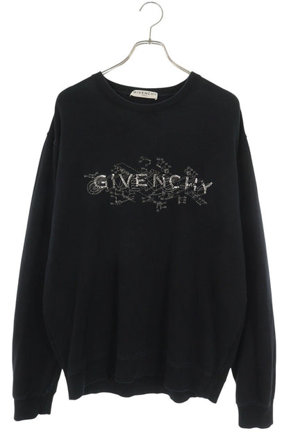 GIVENCHY Metal Logo Sweatshirt Black Cotton Size XL
