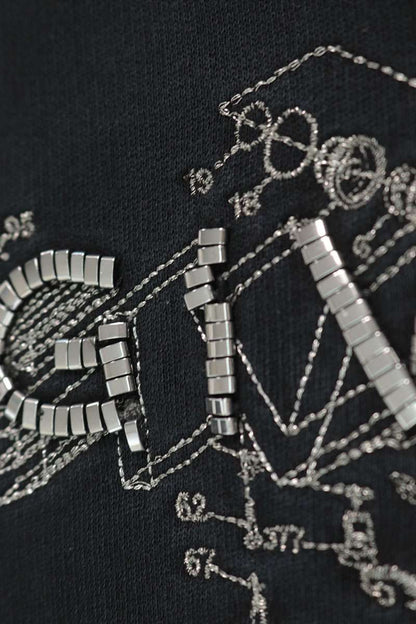GIVENCHY Metal Logo Sweatshirt Black Cotton Size XL