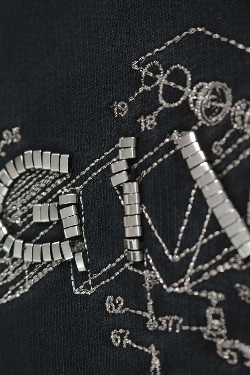 GIVENCHY Metal Logo Sweatshirt Black Cotton Size XL