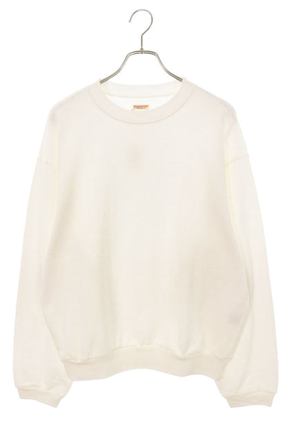 KAPITAL Elbow Smiley Print Sweatshirt White/Yellow Size 4