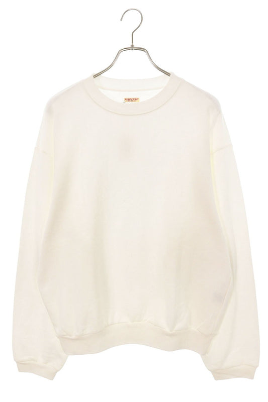 KAPITAL Elbow Smiley Print Sweatshirt White/Yellow Size 4