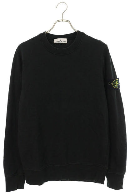 STONEISLAND Logo Patch Cotton Sweatshirt Black Size S