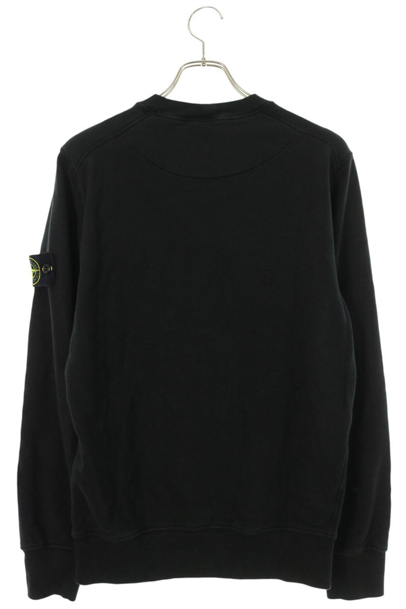 STONEISLAND Logo Patch Cotton Sweatshirt Black Size S