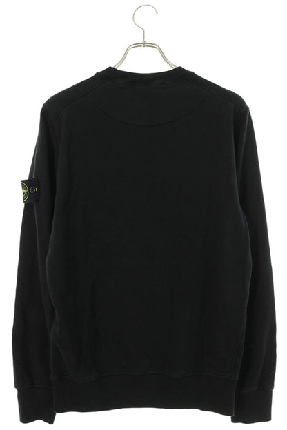 STONEISLAND Logo Patch Cotton Sweatshirt Black Size S