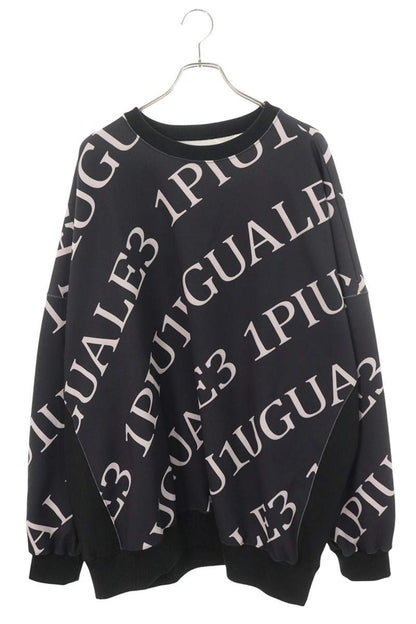 1piu1uguale3 Crazy Jersey Big Sweatshirt Black/White Size 4