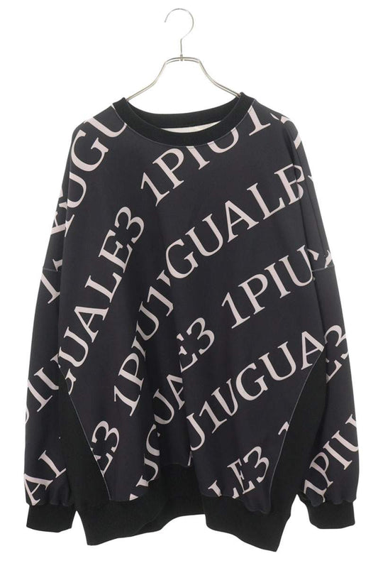 1piu1uguale3 Crazy Jersey Big Sweatshirt Black/White Size 4