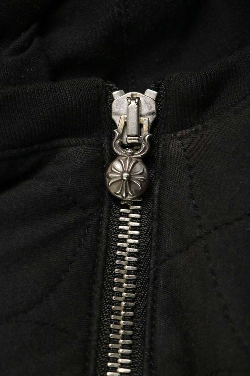 Chrome Hearts Shoulder Zip Quilted Sweatshirt Size XL