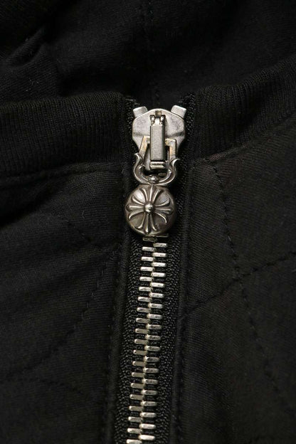Chrome Hearts Shoulder Zip Quilted Sweatshirt Size XL