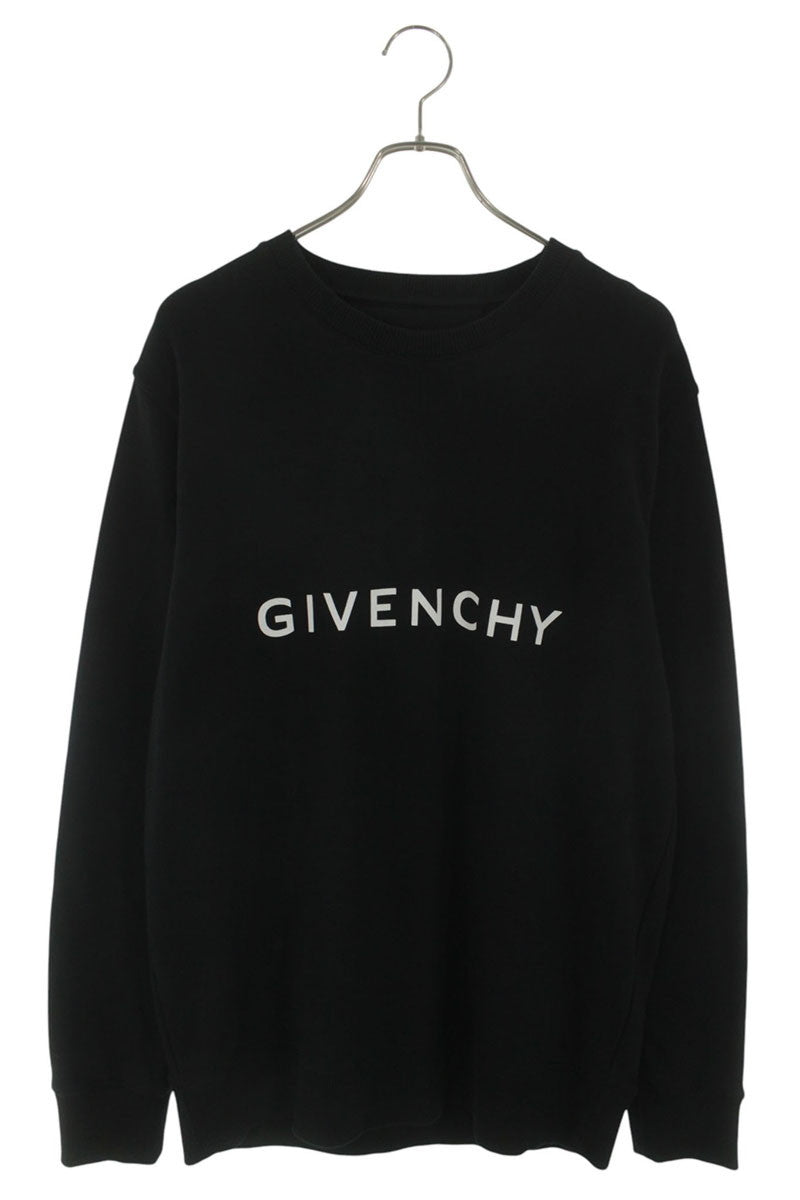 GIVENCHY Logo Print Crewneck Sweatshirt Black Size M