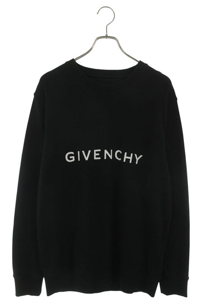 GIVENCHY Logo Print Crewneck Sweatshirt Black Size M
