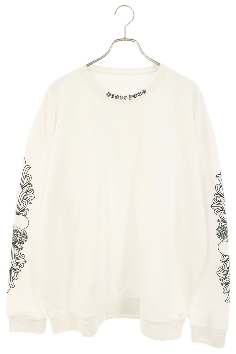 Chrome Hearts Floral Cross Crewneck White/Black Size XL