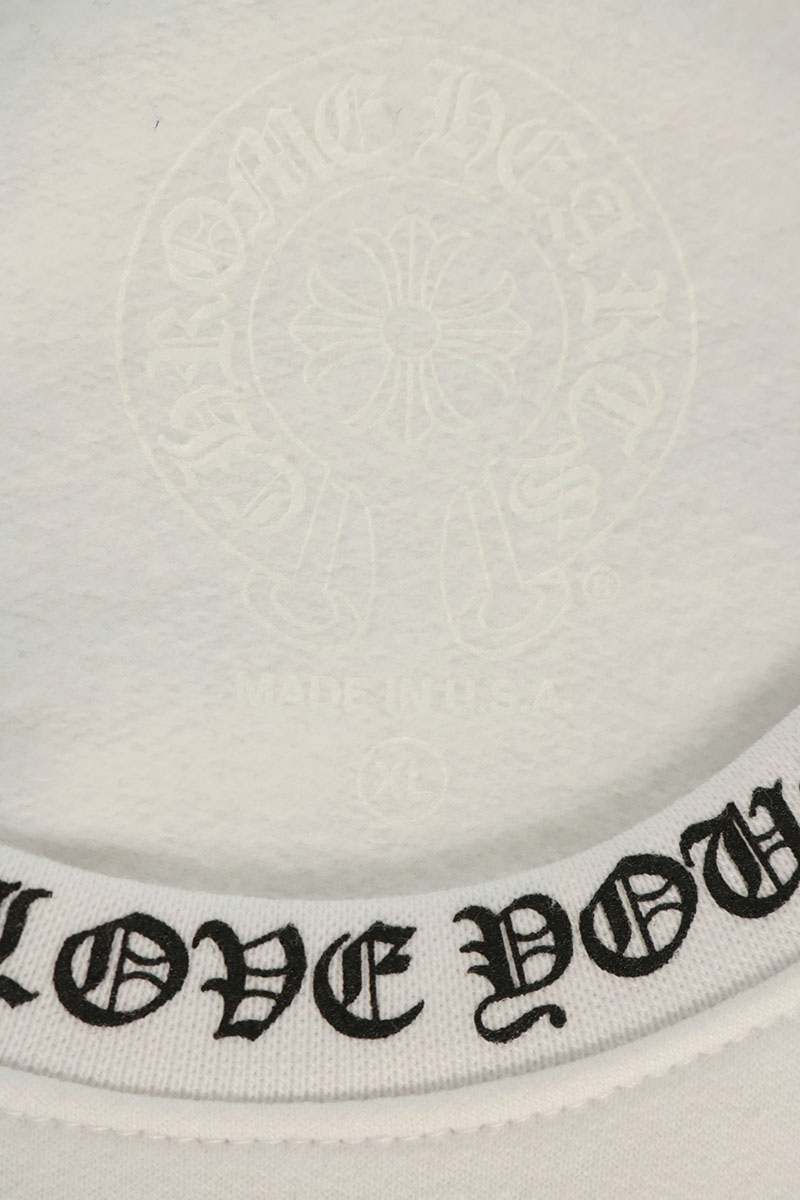 Chrome Hearts SWTSHRT PLVR LOVE YOU Print Sweatshirt Size XL