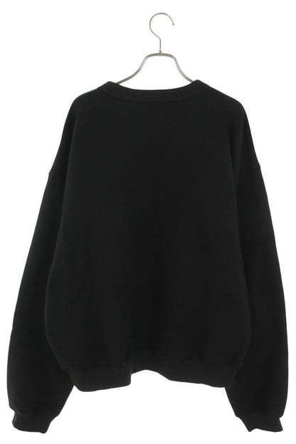 ALEXANDER WANG Logo Print Crewneck Sweatshirt Black Size XL
