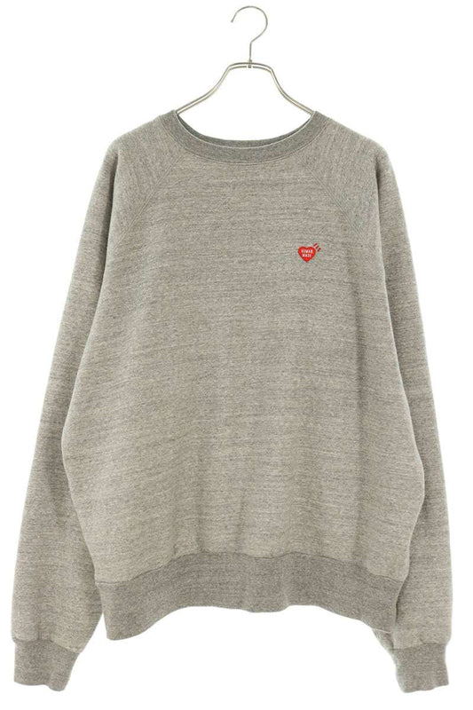 HUMAN MADE Heart Logo Patch Crewneck Sweatshirt Gray Size XL