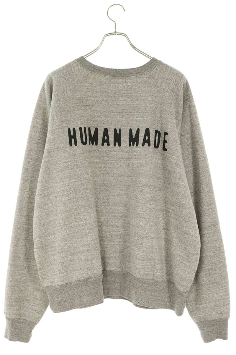 HUMAN MADE Heart Logo Patch Crewneck Sweatshirt Gray Size XL