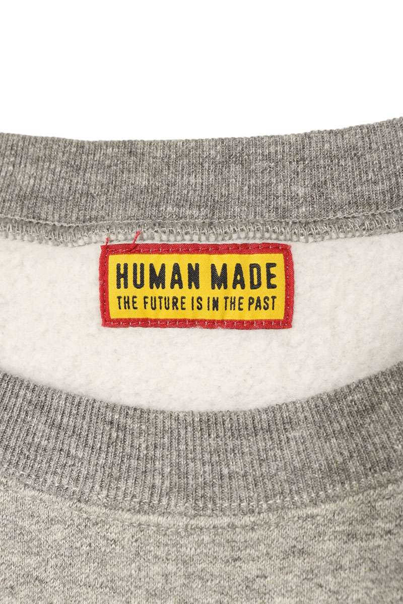 HUMAN MADE Heart Logo Patch Crewneck Sweatshirt Gray Size XL