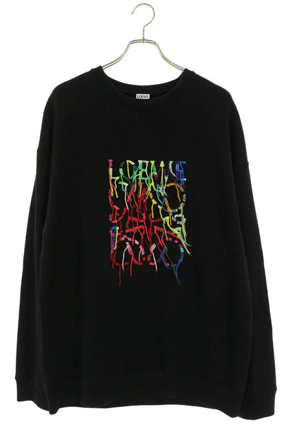 LOEWE Fringe Anagram Logo Sweatshirt Black Size L
