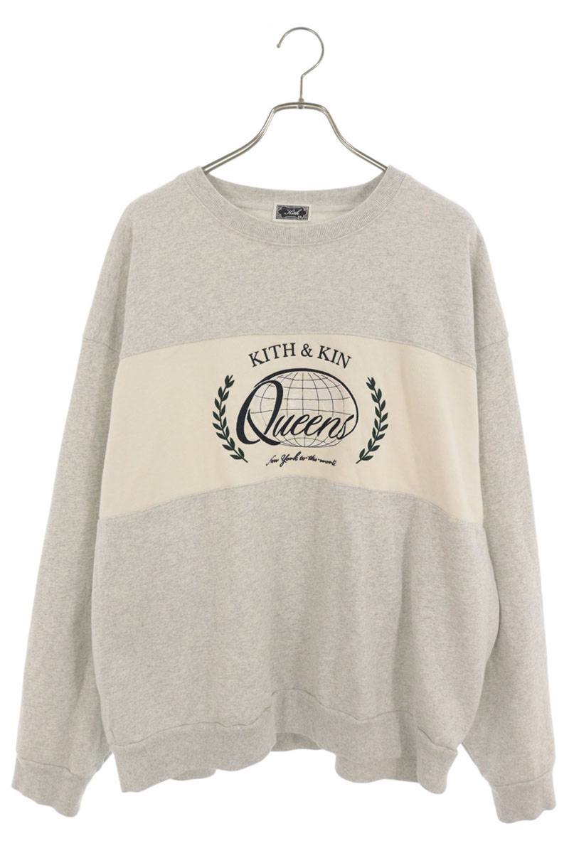 KITH 24SS Nelson Rugby Crewneck Gray/Green Size XXL
