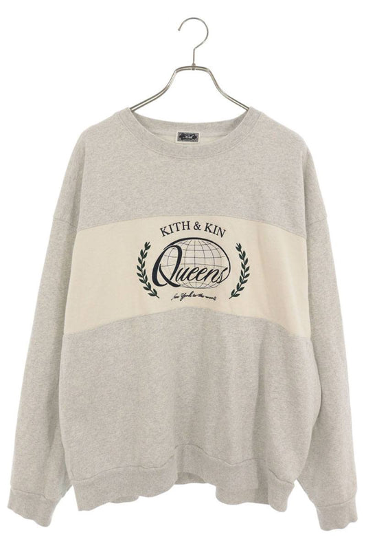 KITH 24SS Nelson Rugby Crewneck Gray/Green Size XXL
