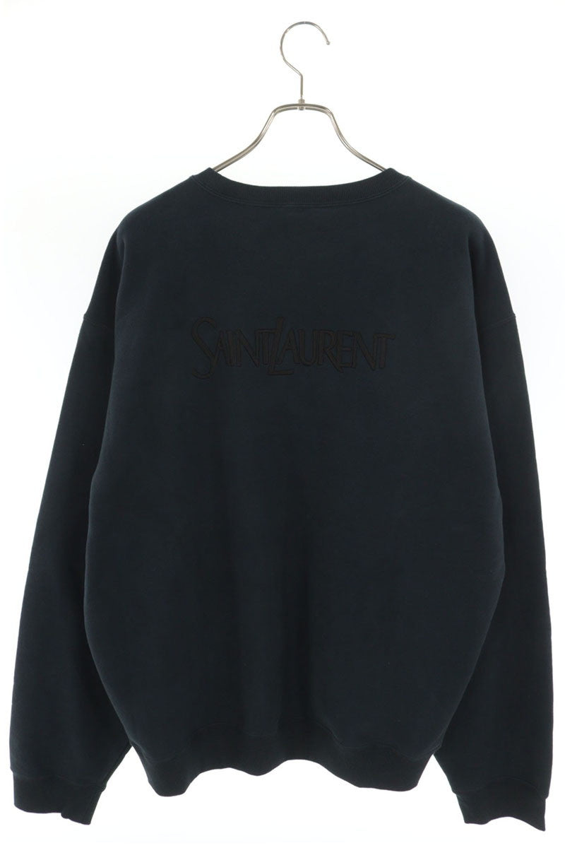 SAINT LAURENT PARIS Back Embroidered Sweatshirt Size XXL