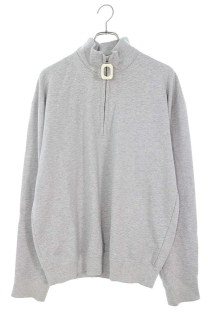 J.W.Anderson Cotton Half-Zip Sweatshirt Gray Size M