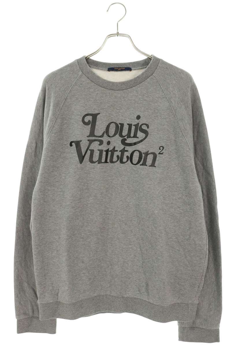 LOUISVUITTON 20AW Squared LV Crewneck Sweatshirt Gray Size L