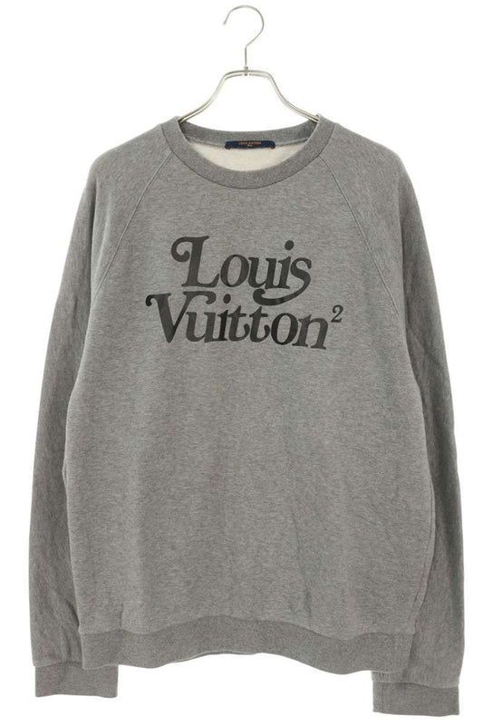 LOUISVUITTON 20AW Squared LV Crewneck Sweatshirt Gray Size L