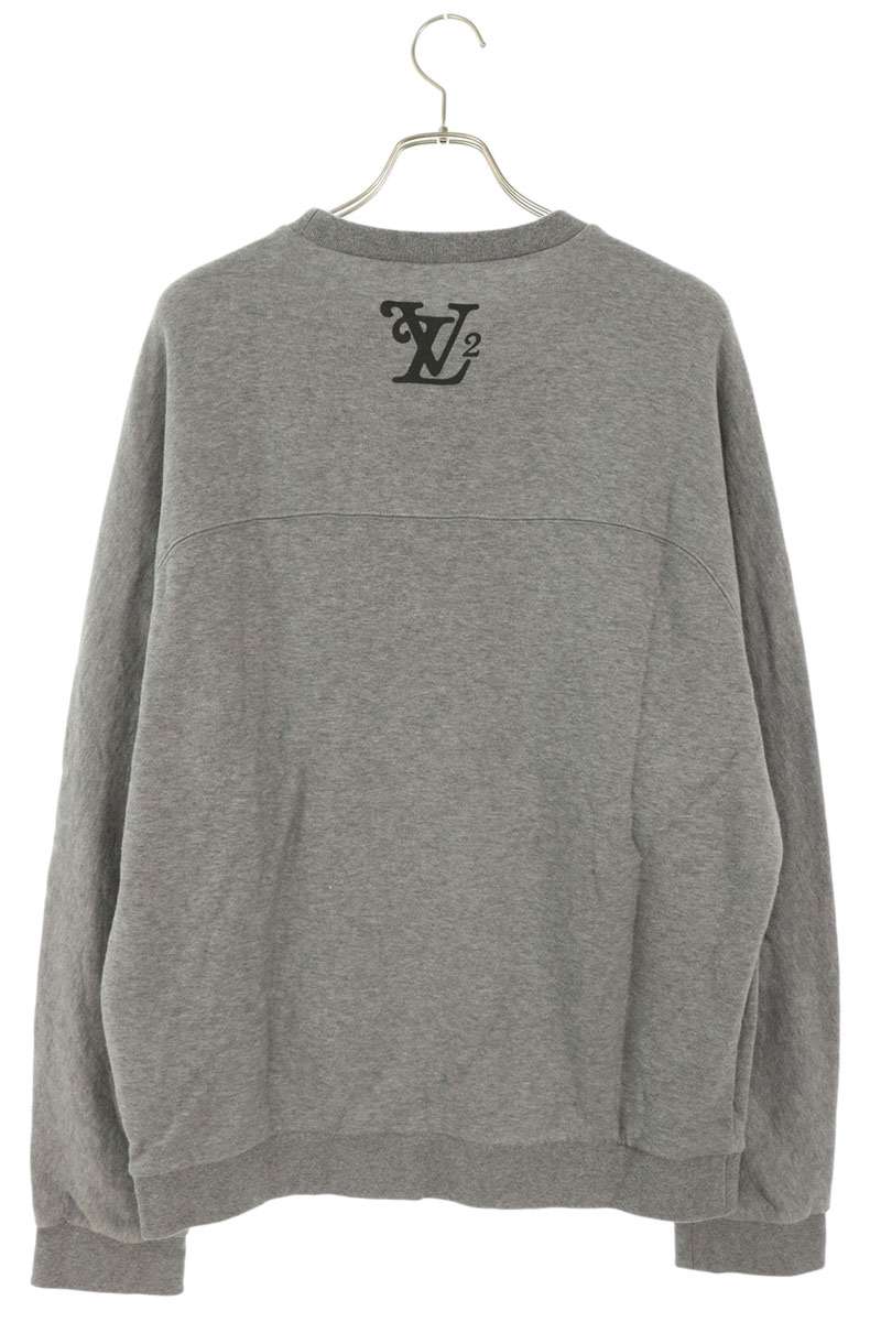 LOUISVUITTON 20AW Squared LV Crewneck Sweatshirt Gray Size L