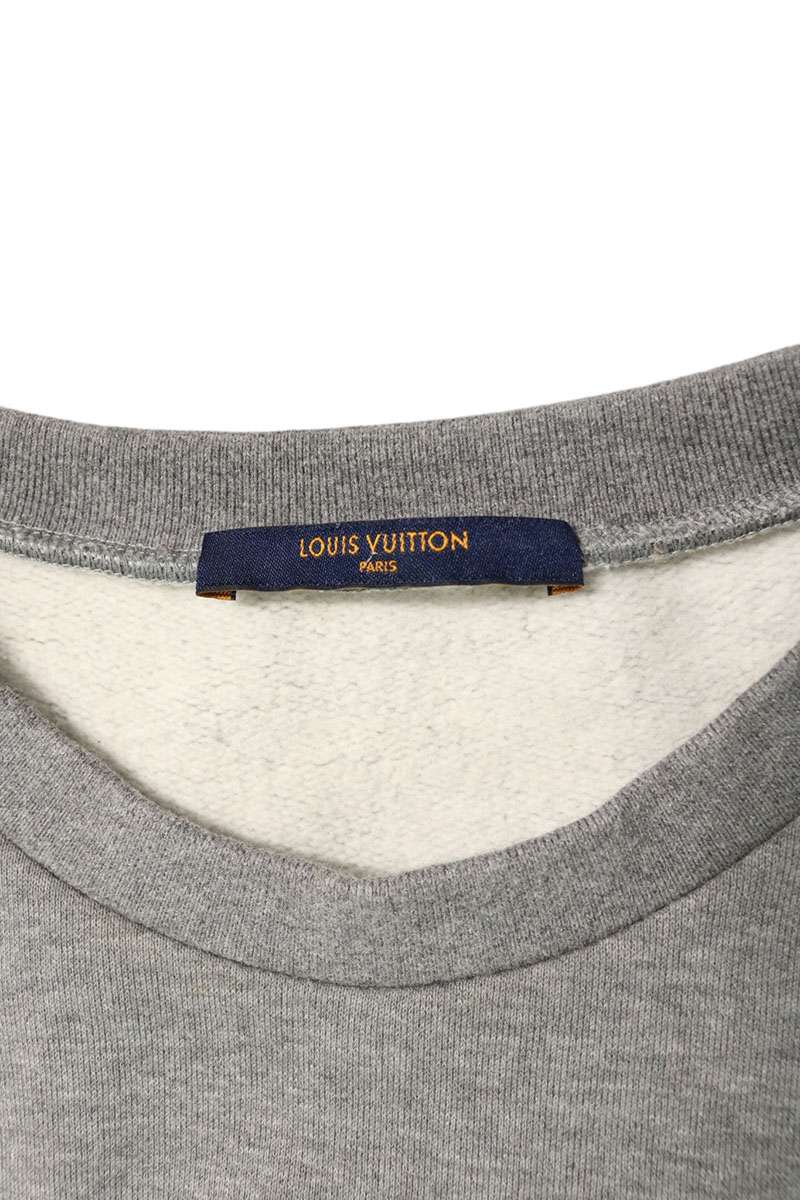 LOUISVUITTON 20AW Squared LV Crewneck Sweatshirt Gray Size L
