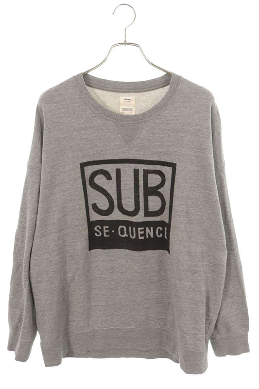 VISVIM Jumbo Crewneck Cotton Sweatshirt Gray Size 4