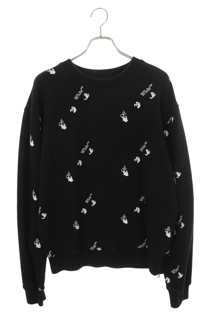OFF-WHITE R21FLE009 All-Over Logo Sweatshirt Black Size XL