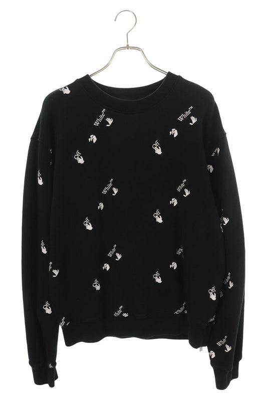 OFF-WHITE R21FLE009 All-Over Logo Sweatshirt Black Size XL