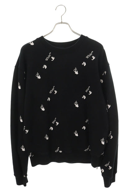 OFF-WHITE R21FLE009 All-Over Logo Sweatshirt Black Size XL