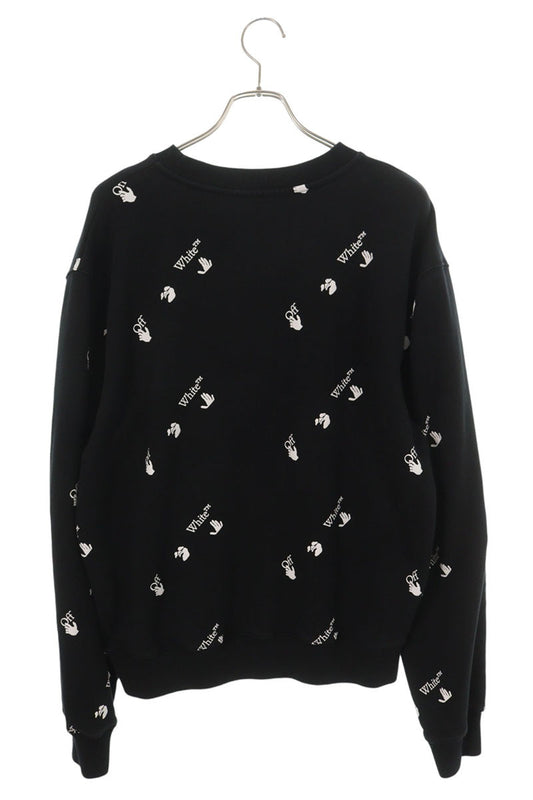 OFF-WHITE R21FLE009 All-Over Logo Sweatshirt Black Size XL