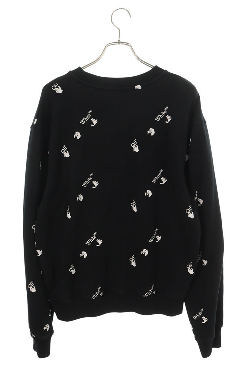 OFF-WHITE R21FLE009 All-Over Logo Sweatshirt Black Size XL