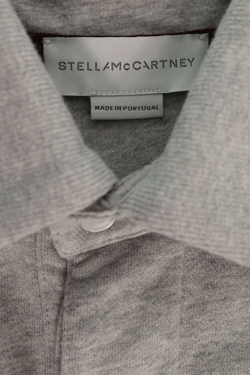 STELLA McCARTNEY Short Sleeve Polo Sweatshirt Gray Size XS