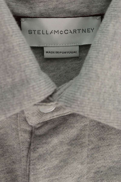 STELLA McCARTNEY Short Sleeve Polo Sweatshirt Gray Size XS
