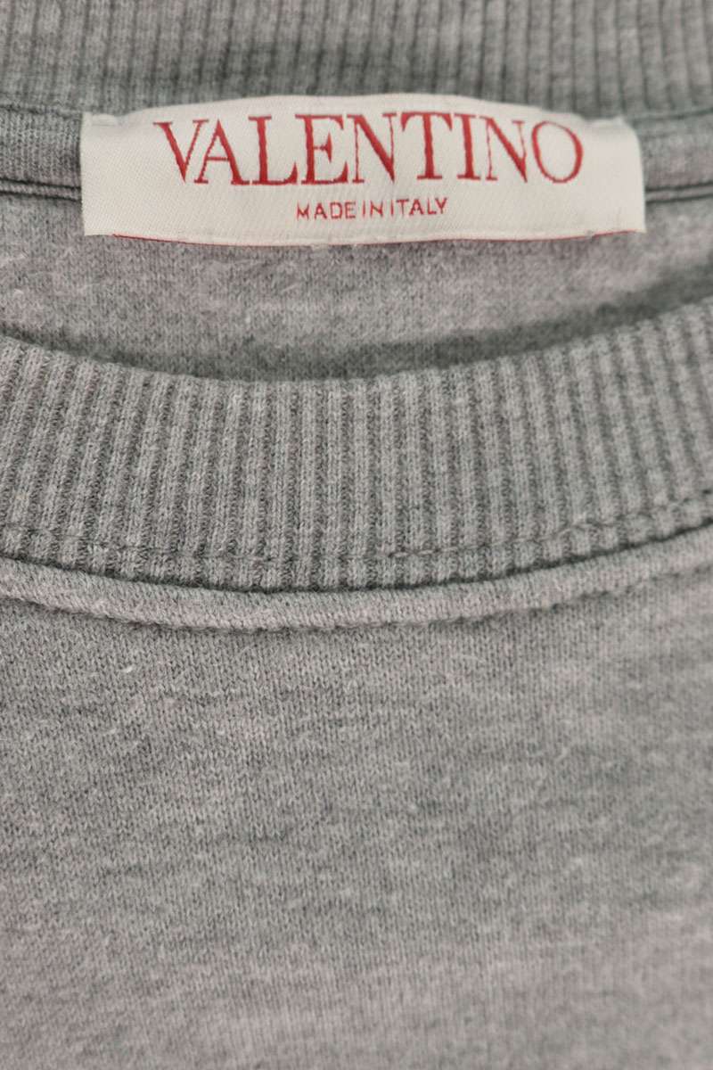 VALENTINO Embossed Logo Sweatshirt Gray Size S