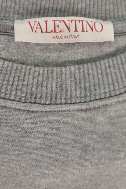 VALENTINO Embossed Logo Sweatshirt Gray Size S