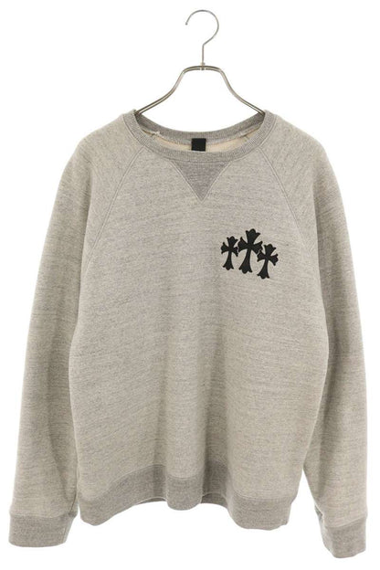 Chrome Hearts Gray Back CH Embroidered Sweatshirt Size M