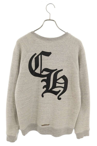 Chrome Hearts Gray Back CH Embroidered Sweatshirt Size M