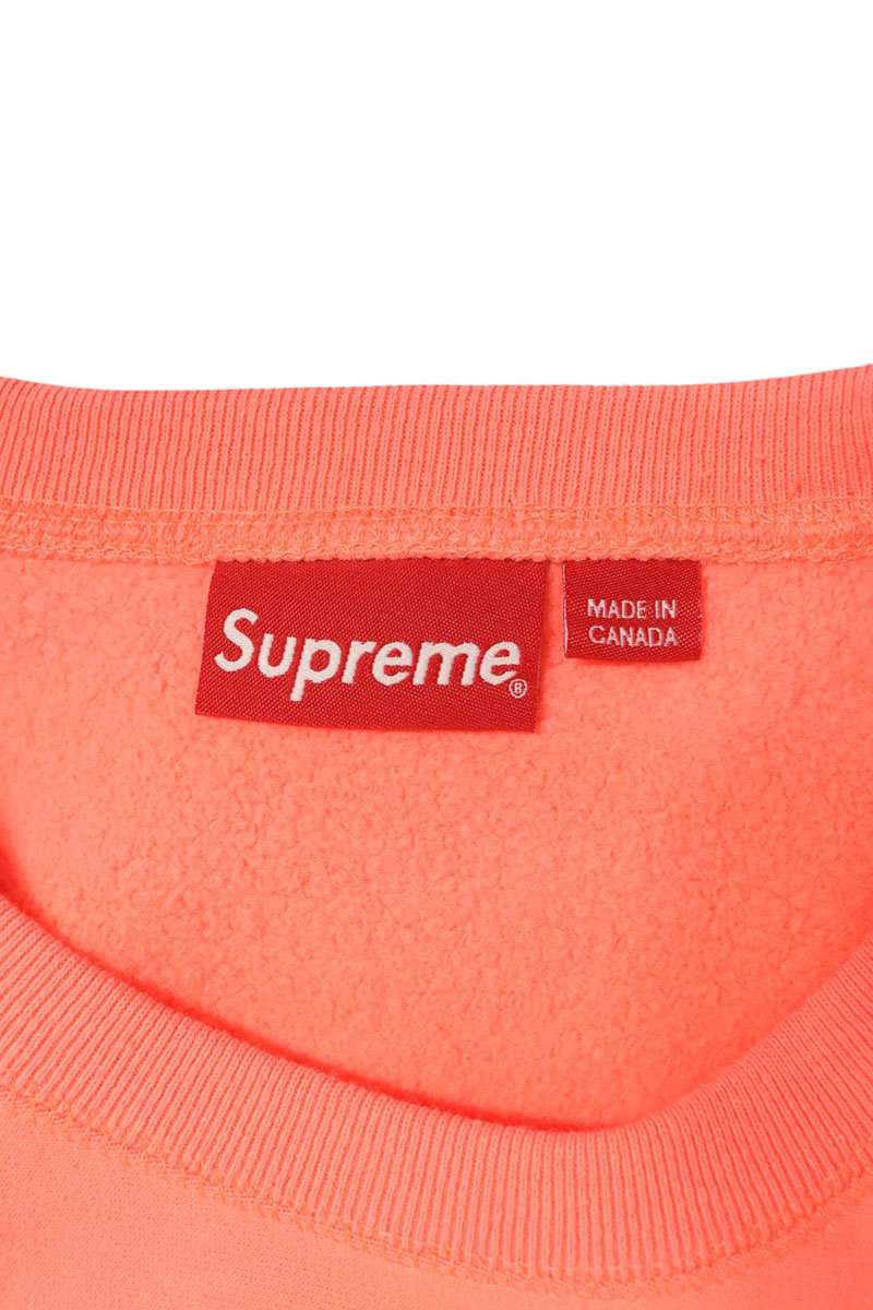 SUPREME 18AW Box Logo Crewneck Sweatshirt Pink Cotton Size L