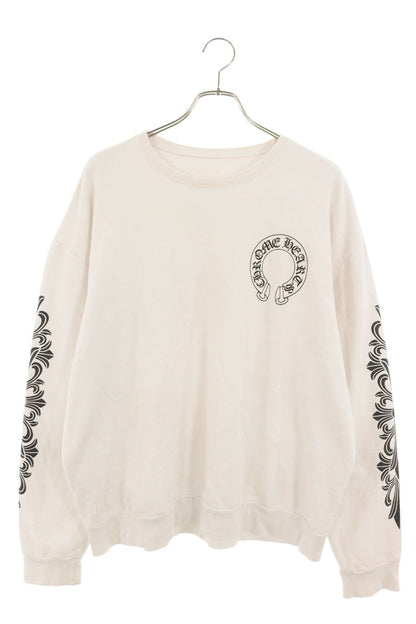 Chrome Hearts Floral Back Horseshoe Sweatshirt White Size M