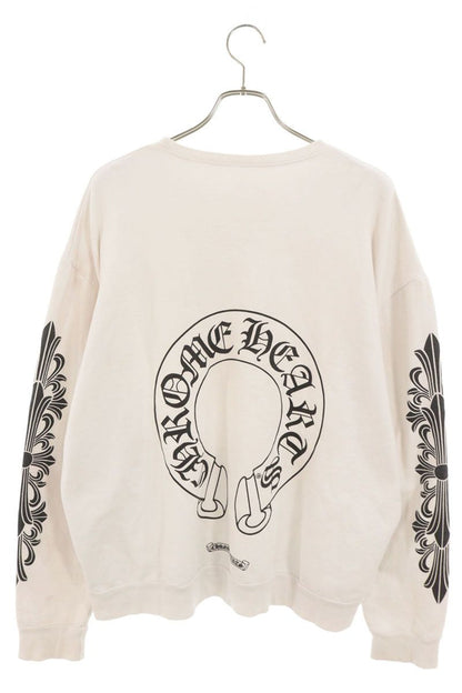 Chrome Hearts Floral Back Horseshoe Sweatshirt White Size M
